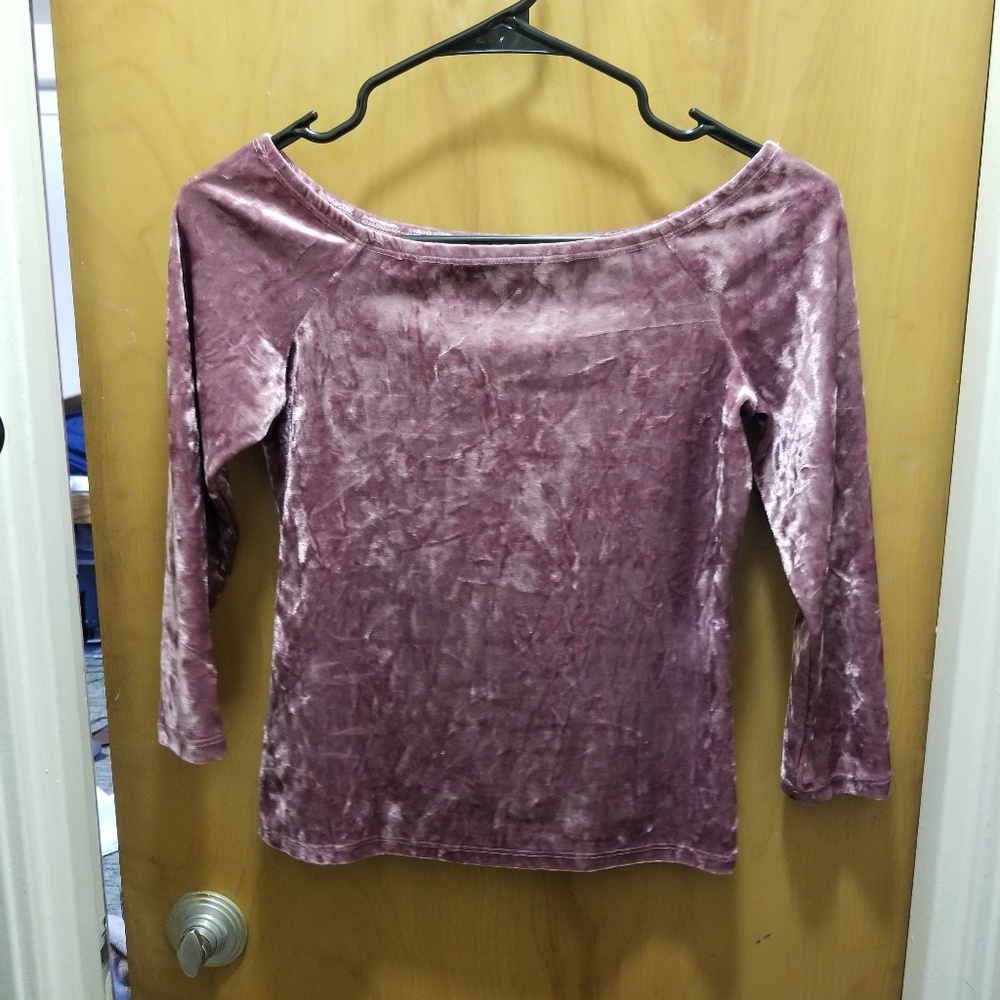 Crushed velvet shirt